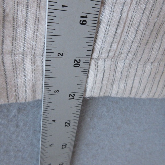 Poetry Hemp Stripe Beige Mandarin Collar Boxy Jacket Top - Picture 10 of 13